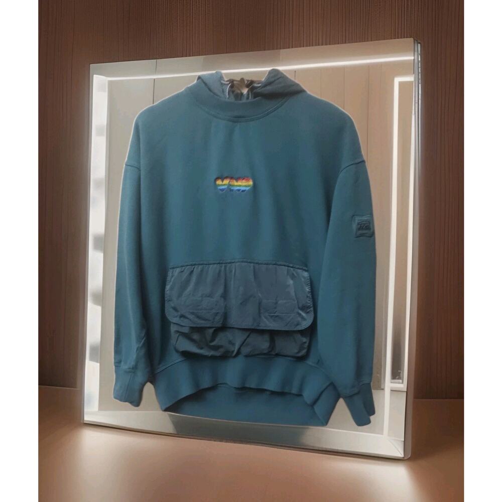 Aries Wunderworld Nylon Hybrid Hoodie Sweatshirt Mens Size M